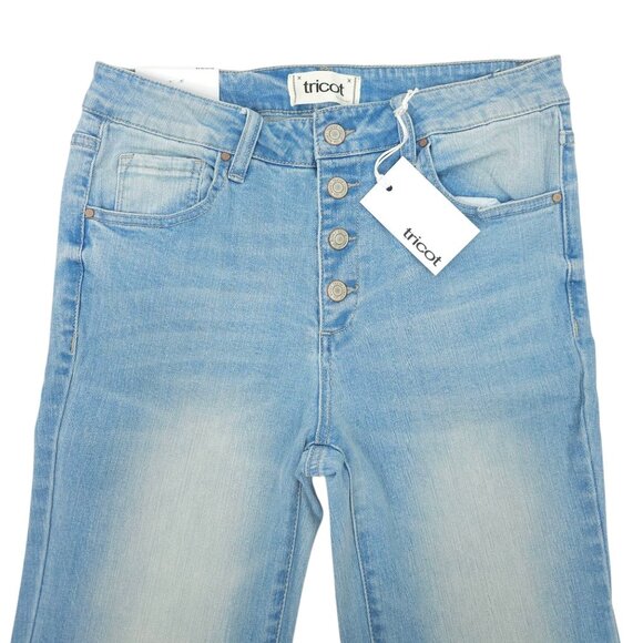 Tricot by C'est Toi Mid Rise Flare Jeans Womens Size 9/28 Stretch Light Wash NEW - Picture 9 of 15